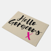 Hallo herrliche Tür-Matte - Handbriefgestaltung Fußmatte (Schrägansicht)