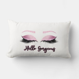 Hallo herrliches lumbales Kissen in den rosa