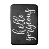 Hallo herrliches weißes Skript Badematte (Vorderseite Vertikal)