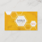 Hallo Hexagon-Schmutz-Visitenkarte Visitenkarte (Rückseite)