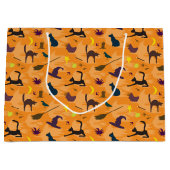 Hallo Hexe - nahtloses Halloween-Muster. Große Geschenktüte (Vorderseite)