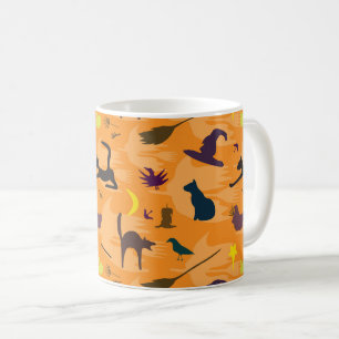 Hallo Hexe - nahtloses Halloween-Muster. Kaffeetasse