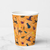 Hallo Hexe - nahtloses Halloween-Muster. Pappbecher (Rechts)