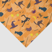 Hallo Hexe - nahtloses Halloween-Muster. Seidenpapier (Detail)