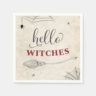 Hallo Hexen Halloween Bachelorette Brautparty Serviette