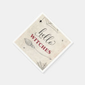 Hallo Hexen Halloween Bachelorette Brautparty Serviette (Ecke)