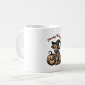 Hallo Hexen Halloween Highland Kuh Kaffeetasse (Vorderseite Links)