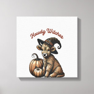 Hallo Hexen Halloween Highland Kuh Leinwanddruck