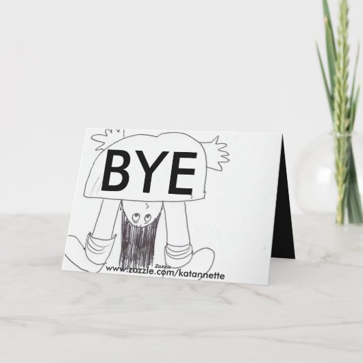 Hallo, Hi Karte (Rückseite)