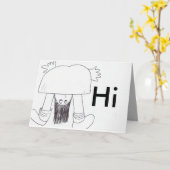 Hallo, Hi Karte (Gelbe Blume)