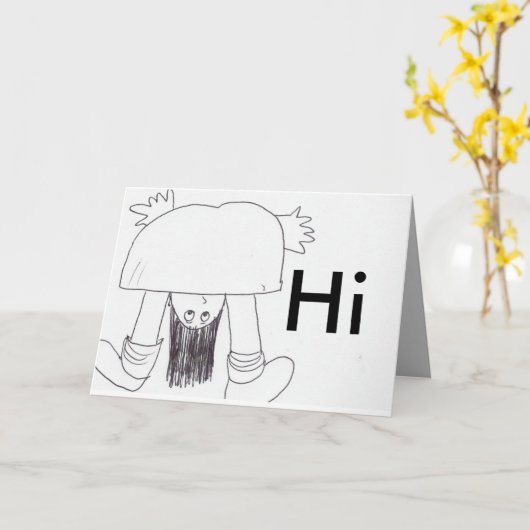 Hallo, Hi Karte (Gelbe Blume)