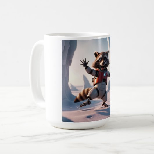 Hallo, Hi Raccon Kaffeetasse (Vorderseite Links)