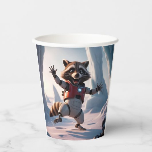Hallo, Hi Raccon Pappbecher (Vorderseite)