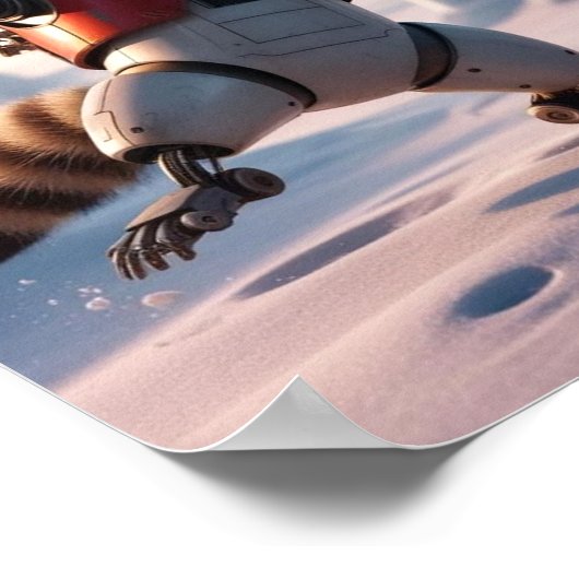 Hallo, Hi Raccon Poster (Ecke)