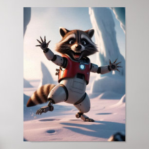 Hallo, Hi Raccon Poster