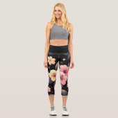 Hallo Hibiskus Capri Leggings (Vorderseite)