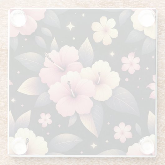 Hallo Hibiskus Glasuntersetzer (Rückseite)