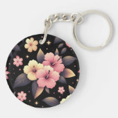 Hallo Hibiskus Schlüsselanhänger (Rückseite)