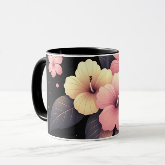 Hallo Hibiskus Tasse (Vorderseite Links)