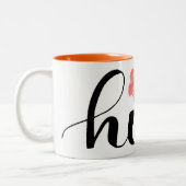 Hallo! Hibiskus-Tasse Zweifarbige Tasse (Links)