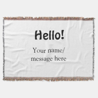 Hallo hinzufügen Namensnachricht einfach minimales Decke