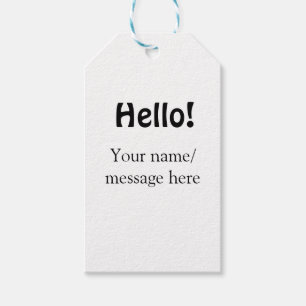 Hallo hinzufügen Namensnachricht einfach minimales Geschenkanhänger