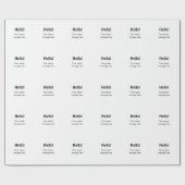 Hallo hinzufügen Namensnachricht einfach minimales Geschenkpapier (Flach)