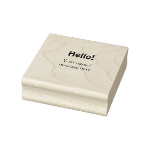 Hallo hinzufügen Namensnachricht einfach minimales Gummistempel