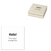 Hallo hinzufügen Namensnachricht einfach minimales Gummistempel (Stempel)