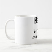 Hallo hinzufügen Namensnachricht einfach minimales Kaffeetasse (Links)