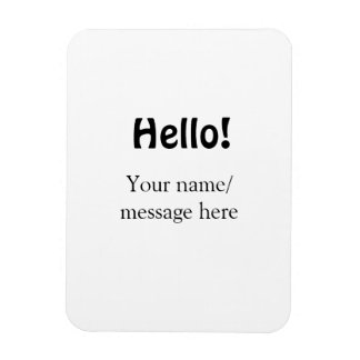 Hallo hinzufügen Namensnachricht einfach minimales Magnet