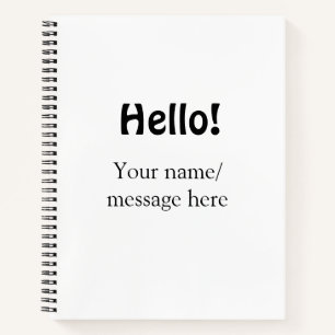 Hallo hinzufügen Namensnachricht einfach minimales Notizblock