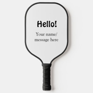 Hallo hinzufügen Namensnachricht einfach minimales Pickleball Schläger