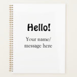 Hallo hinzufügen Namensnachricht einfach minimales Planer<br><div class="desc">Entwurf</div>