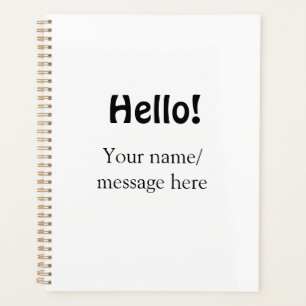 Hallo hinzufügen Namensnachricht einfach minimales Planer