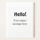 Hallo hinzufügen Namensnachricht einfach minimales Planer (Rückseite)