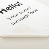 Hallo hinzufügen Namensnachricht einfach minimales Sherpadecke (3/4)