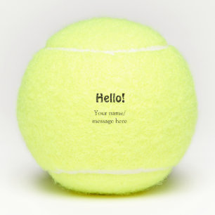 Hallo hinzufügen Namensnachricht einfach minimales Tennisbälle