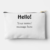 Hallo hinzufügen Namensnachricht einfach minimales Zubehörtasche (Rückseite)