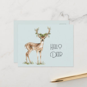 Hallo Hirsch Postkarte