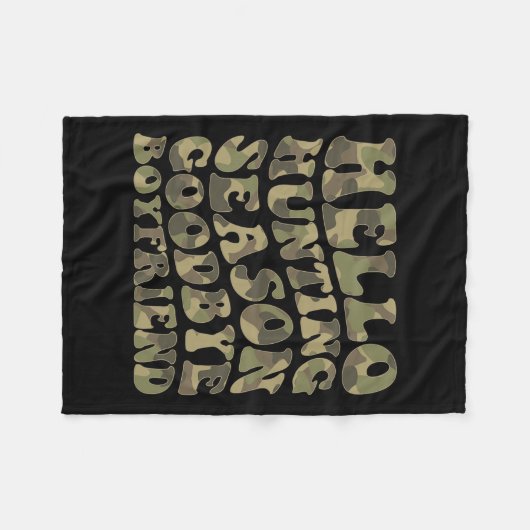 Hallo Hirsche Jagdsaison Goodbye Boyfriend Fleecedecke (Vorderseite (Horizontal))