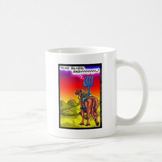 Hallo, Ho Silver? Fun Lone Ranger Parody Cartoon G Kaffeetasse (Rechts)