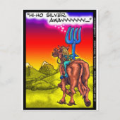 Hallo, Ho Silver? Fun Lone Ranger Parody Cartoon G Postkarte (Vorderseite)