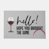 Hallo Hoffnung Ihr Niedlicher Wein Fußmatte (Vorderseite)