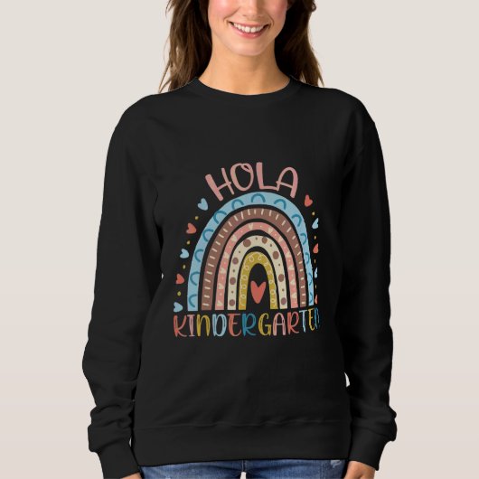 Hallo Hola Kindergarten Spanischlehrer Kinder Zurü Sweatshirt (Vorderseite)