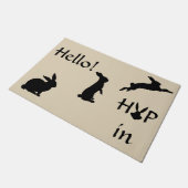 Hallo Hopfen im Willkommen mit dem Häschen im Fußmatte (Schrägansicht)