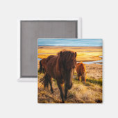 Hallo Horse Magnet (Vorderseite/Rückseite)