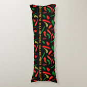 Hallo HOTTIE scharfe Paprikaschoten Seitenschläferkissen (Vorderseite Vertikal)