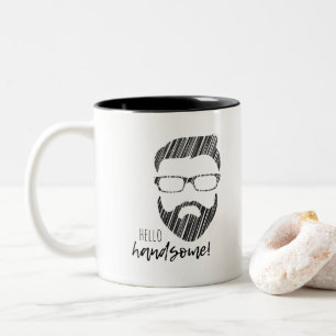 Hallo hübsche Hipster Zwei-Ton Tasse