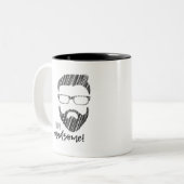 Hallo hübsche Hipster Zwei-Ton Tasse (Vorderseite Links)